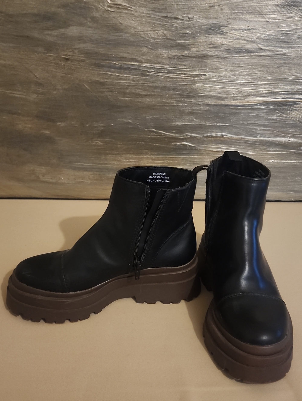 Forever 21 Black Platform Ankle Boots